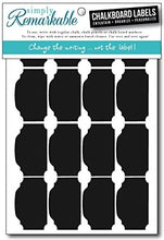 Load image into Gallery viewer, Reusable Chalk Labels - 48 Plaque Shape 2&quot; x 1.25&quot; Adhesive Chalkboard Stickers, Light Material with Removable Adhesive and Smooth Writing Surface. Can be Wiped Clean and Reused