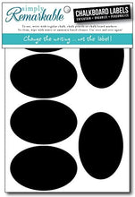 Load image into Gallery viewer, Reusable Chalk Labels - 12 Oval Shape 3&quot; x 1.5&quot; Chalkboard Stickers Wipe Clean and Reuse Organizing, Decorating, Crafts, Personalized Hostess Gifts, Wedding and Party Favors