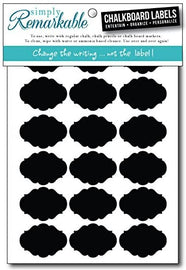 Chalkboard Labels - 36 Small Fancy Ovals - Chalk Labels Ð Removable, Rewriteable, Simply Remarkable! Organize, Personalize and Entertain with style and simplicity! Classic, long lasting Material - Made in the USA.