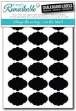 Chalkboard Labels - 36 Small Fancy Ovals - Chalk Labels Ð Removable, Rewriteable, Simply Remarkable! Organize, Personalize and Entertain with style and simplicity! Classic, long lasting Material - Made in the USA.