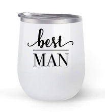 Load image into Gallery viewer, Simply Remarkable Best Man - Wedding Gift Choose your cup color | Tumbler (12 oz.) Walled Insulated Wine Cup for Travel, Work, Gym, Fitness | Hot and Cold Drink(Multicolor)