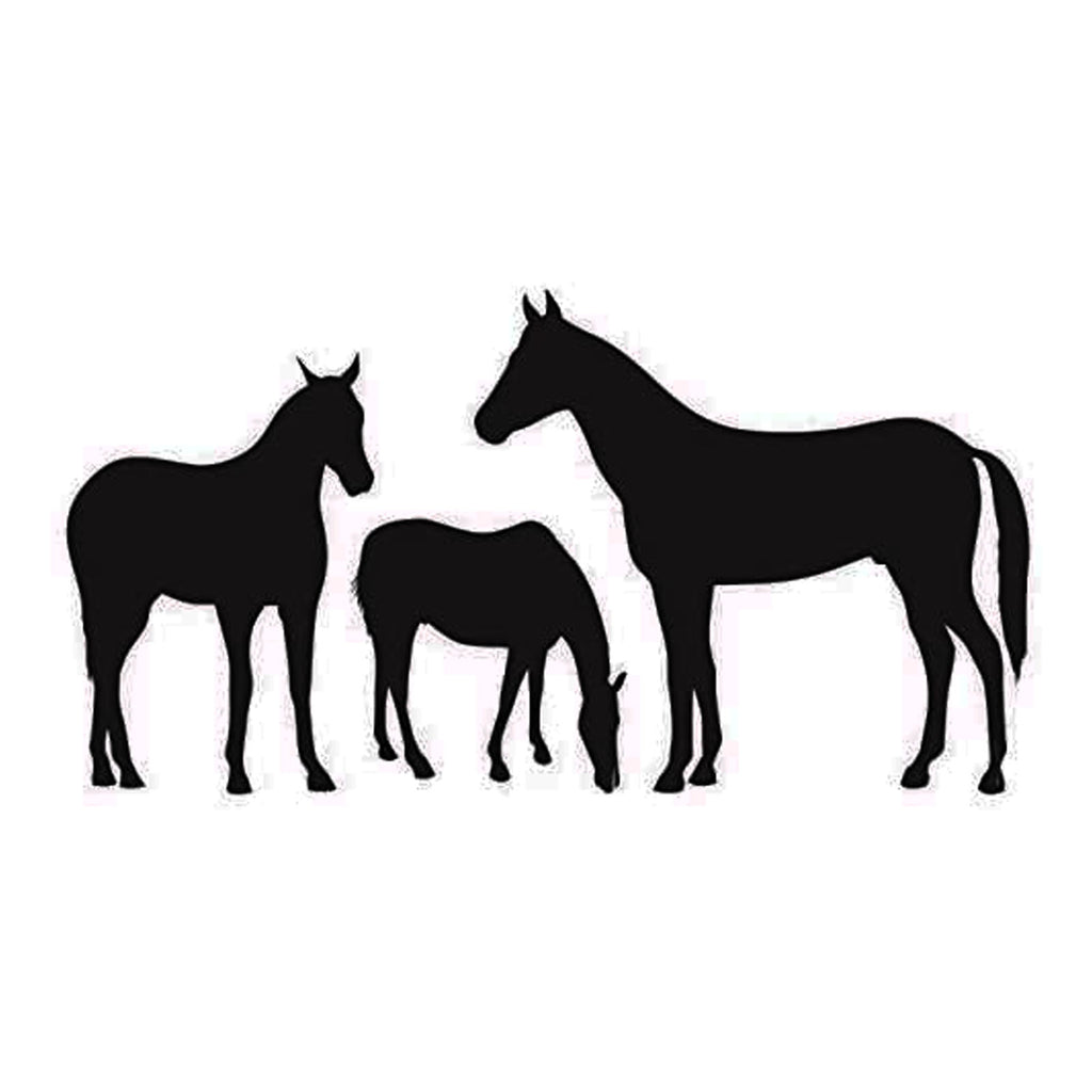 Vinyl Decal Sticker for Computer Wall Car Mac MacBook and More Horse Family Decal - Size 7 x 3.7 inches