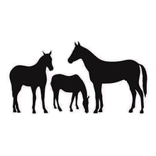 Load image into Gallery viewer, Vinyl Decal Sticker for Computer Wall Car Mac MacBook and More Horse Family Decal - Size 7 x 3.7 inches