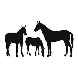 Vinyl Decal Sticker for Computer Wall Car Mac MacBook and More Horse Family Decal - Size 7 x 3.7 inches