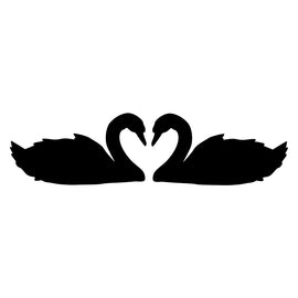 Vinyl Decal Sticker for Computer Wall Car Mac MacBook and More Swans Decal - Size 7 x 1.8 inches