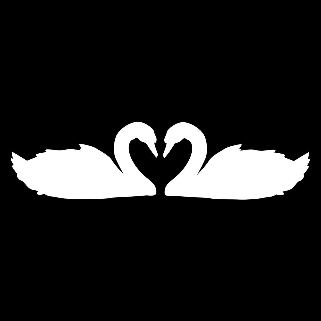 Vinyl Decal Sticker for Computer Wall Car Mac MacBook and More Swans Decal - Size 7 x 1.8 inches