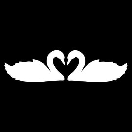Vinyl Decal Sticker for Computer Wall Car Mac MacBook and More Swans Decal - Size 7 x 1.8 inches