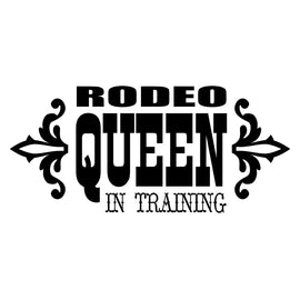 Vinyl Decal Sticker for Computer Wall Car Mac MacBook and More - Rodeo Queen in Training - 7 x 3.25 inches