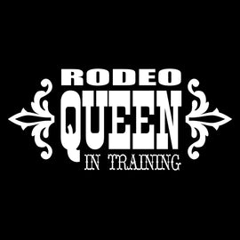 Vinyl Decal Sticker for Computer Wall Car Mac MacBook and More - Rodeo Queen in Training - 7 x 3.25 inches