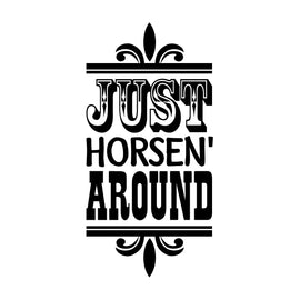 Vinyl Decal Sticker for Computer Wall Car Mac Macbook and More - Just Horse'n Around