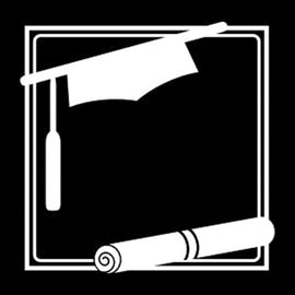 Vinyl Decal Sticker for Computer Wall Car Mac Macbook and More - Graduate Frame Decal