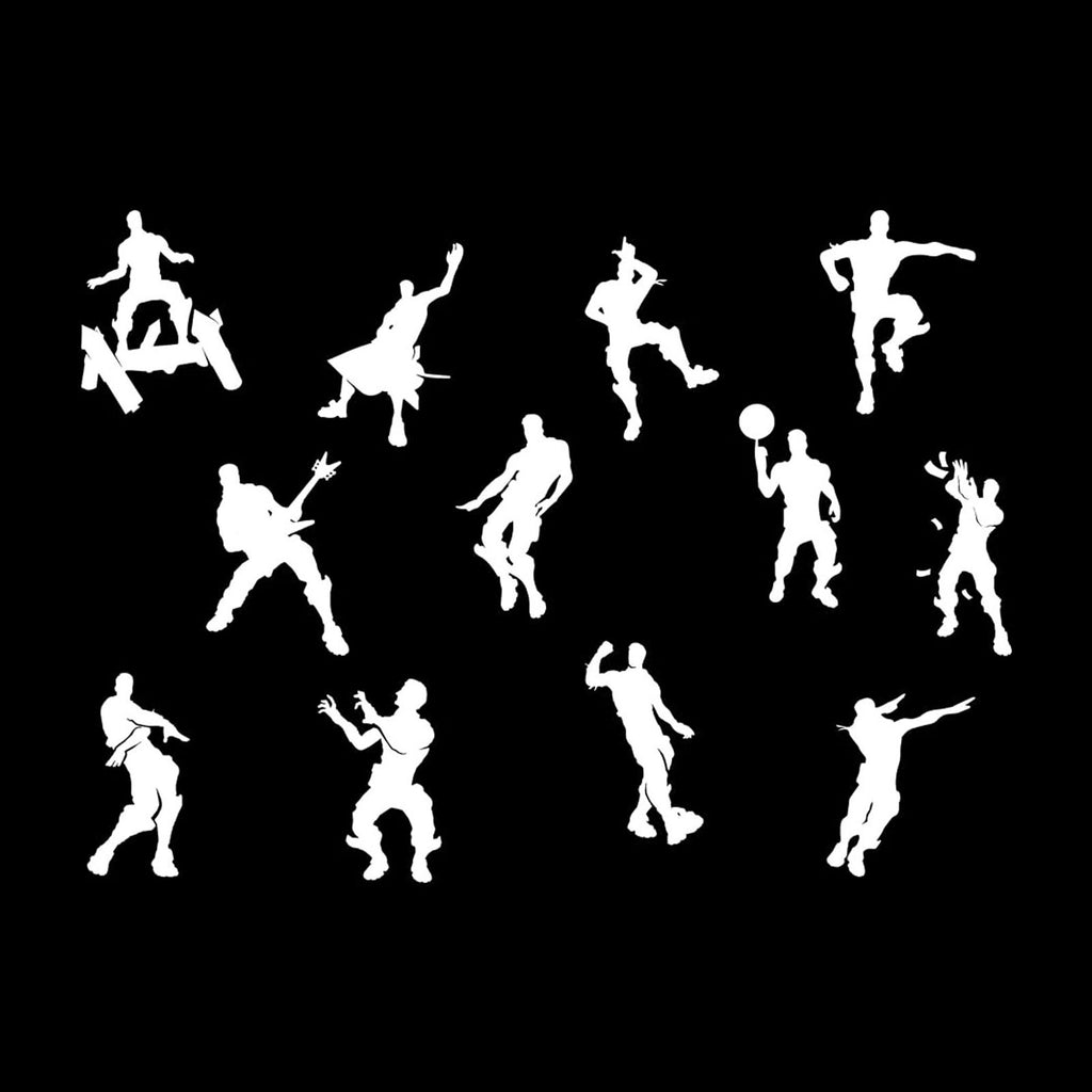 Gamer Dances and Character Boys Wall Art. Video Game Decal for Bedroom, Fort or Family Game Room. Royale Battle Décor Gifts USA Made Vinyl Sticker Gifts 10" High Characters