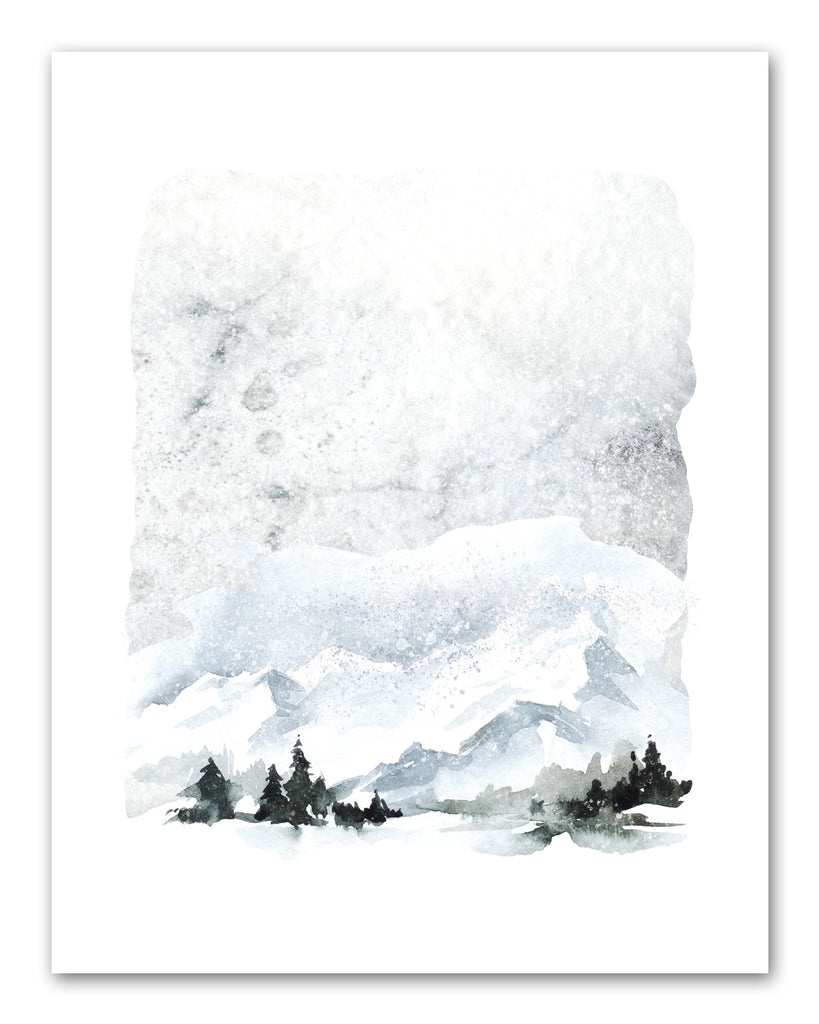 Landscape Snowy Forest Weather Wall Art Prints Set - Ideal Gift For Family Room Kitchen Play Room Wall Décor Birthday Wedding Anniversary | Set of 3 - Unframed- 8x10 Photos