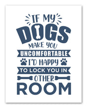 Load image into Gallery viewer, Blue Funny Dog Quotes Wall Art Prints Set - Ideal Gift For Family Room Kitchen Play Room Wall Décor Birthday Wedding Anniversary | Set of 4 - Unframed- 8x10 Photos