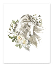 Load image into Gallery viewer, Abstract Horses Sketch Floral Wall Art Prints Set - Home Decor For Kids, Child, Children, Baby or Toddlers Room - Gift for Newborn Baby Shower | Set of 4 - Unframed- 8x10 Photos