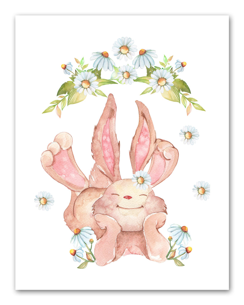Bunny Nursery Wall Art Prints Set - Home Decor For Kids, Child, Children, Baby or Toddlers Room - Gift for Newborn Baby Shower | Set of 4 - Unframed- 8x10 Photos