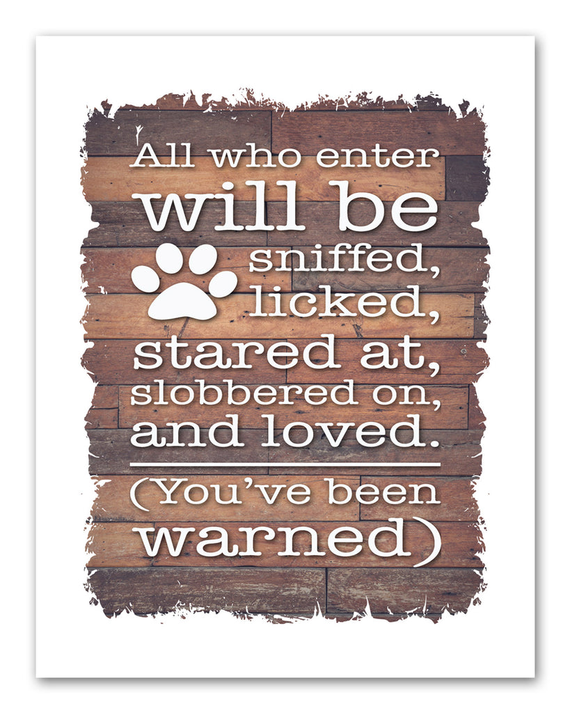 Dog Quotes Puppy Humor Wall Art Prints Set - Home Decor For Kids, Child, Children, Baby or Toddlers Room - Gift for Newborn Baby Shower | Set of 3 - Unframed- 8x10 Photos