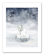 Load image into Gallery viewer, Wolf in Snow Nursery Wall Art Prints Set - Home Decor For Kids, Child, Children, Baby or Toddlers Room - Gift for Newborn Baby Shower | Set of 3 - Unframed- 8x10 Photos