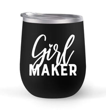 Load image into Gallery viewer, Girl Maker - Choose your cup color &amp; create a personalized tumbler for Wine Water Coffee &amp; more! Premier Maars Brand 12oz insulated cup keeps drinks cold or hot Perfect gift