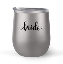 Load image into Gallery viewer, Bride - Wedding Gift - Choose your cup color &amp; create a personalized tumbler for Wine Water Coffee &amp; more! Premier Maars Brand 12oz insulated cup keeps drinks cold or hot Perfect gift