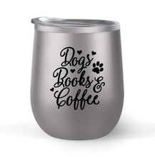Load image into Gallery viewer, Dogs Books Coffee - Choose your cup color &amp; create a personalized tumbler for Wine Water Coffee &amp; more! Premier Maars Brand 12oz insulated cup keeps drinks cold or hot Perfect gift