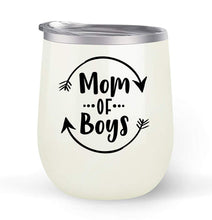 Load image into Gallery viewer, Mom of Boys - Choose your cup color &amp; create a personalized tumbler for Wine Water Coffee &amp; more! Premier Maars Brand 12oz insulated cup keeps drinks cold or hot Perfect gift