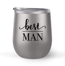 Load image into Gallery viewer, Simply Remarkable Best Man - Wedding Gift Choose your cup color | Tumbler (12 oz.) Walled Insulated Wine Cup for Travel, Work, Gym, Fitness | Hot and Cold Drink(Multicolor)