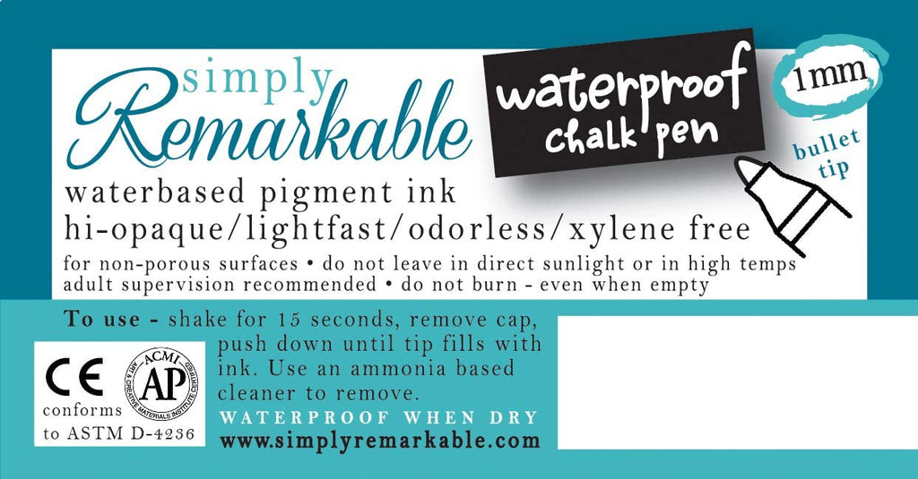 Waterproof Chalk Pen to Write or Draw Custom Labels, Tags and More, Go –  Simply Remarkable
