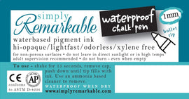 Waterproof Chalk Pen to Write or Draw Custom Labels, Tags and More, Gold Liquid Chalk Marker, 1mm Fine Tip