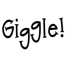 Vinyl Decal Sticker for Computer Wall Car Mac MacBook and More - Giggle - 5.2 x 2.7 inches
