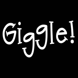 Vinyl Decal Sticker for Computer Wall Car Mac MacBook and More - Giggle - 5.2 x 2.7 inches