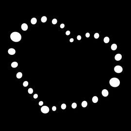 Vinyl Decal Sticker for Computer Wall Car Mac Macbook and More - Dotted Heart