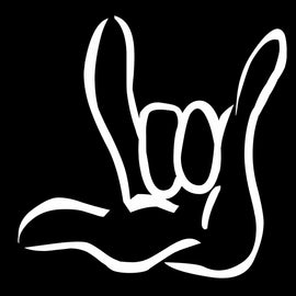 Vinyl Decal Sticker for Computer Wall Car Mac Macbook and More Sign Language