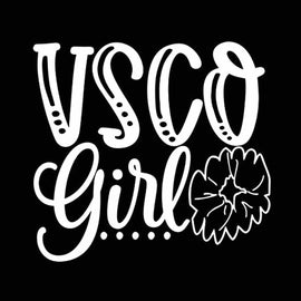 VSCO Girl Scrunchie Decal Sticker for Walls, car, Computer Skin and Locker. for Girls who Like scrunchies, Water Bottles, Turtles, Metal Straws, Tea and sksksk 5.2
