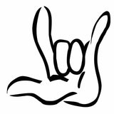 Vinyl Decal Sticker for Computer Wall Car Mac Macbook and More Sign Language