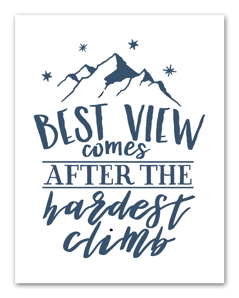 Blue Adventure Motivational and Inspirational Quotes Wall Art Prints Set - Ideal Gift For Family Room Kitchen Play Room Wall Décor Birthday Wedding Anniversary | Set of 4 - Unframed- 8x10 Photos