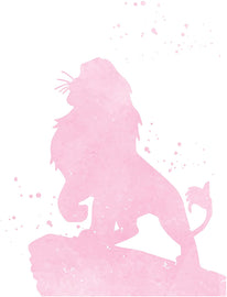 Lion King and Disney Inspired Set of 3 Poster Print Photo Quality - Nursery and Home Decor Made in USA - Frame not Included (8x10, Pink Set 1)