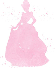 Load image into Gallery viewer, Cinderella and Disney Inspired - Pink Watercolor Poster Print Photo Quality - Made in USA - Frame not Included (8x10, Cinderella - Pink)