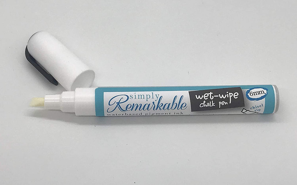 Versatile 6mm Wet Wipe Chalk Pen - Chisel Tip Chalk In Chark Marker