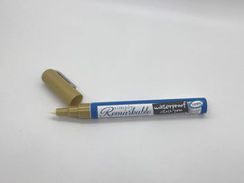 Waterproof Chalk Pen to Write or Draw Custom Labels, Tags and More, Gold Liquid Chalk Marker, 1mm Fine Tip