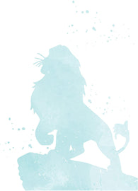 Lion King and Disney Inspired Set of 3 Poster Print Photo Quality - Nursery and Home Decor Made in USA - Frame not Included (8x10, Blue Set 1)