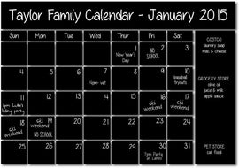 Chalkboard Sticker Calendar Wall Decal with Notes Area and Liquid Chalk Pen Chalkboard Marker (16