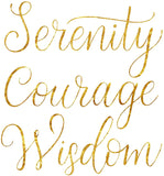 Serenity Courage Wisdom Poster Print Photo Quality - Inspirational Wall Art for Alcoholics Anonymous, AA, Narcotics Anonymous, NA - Made in USA (11x14, Water Color)