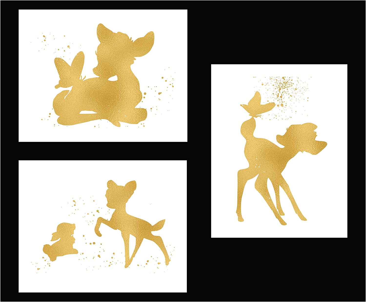 Inspired Poster are Remarkable Set Bambi – Prints 3 Beautiful Simply of Ph - Watercolor by