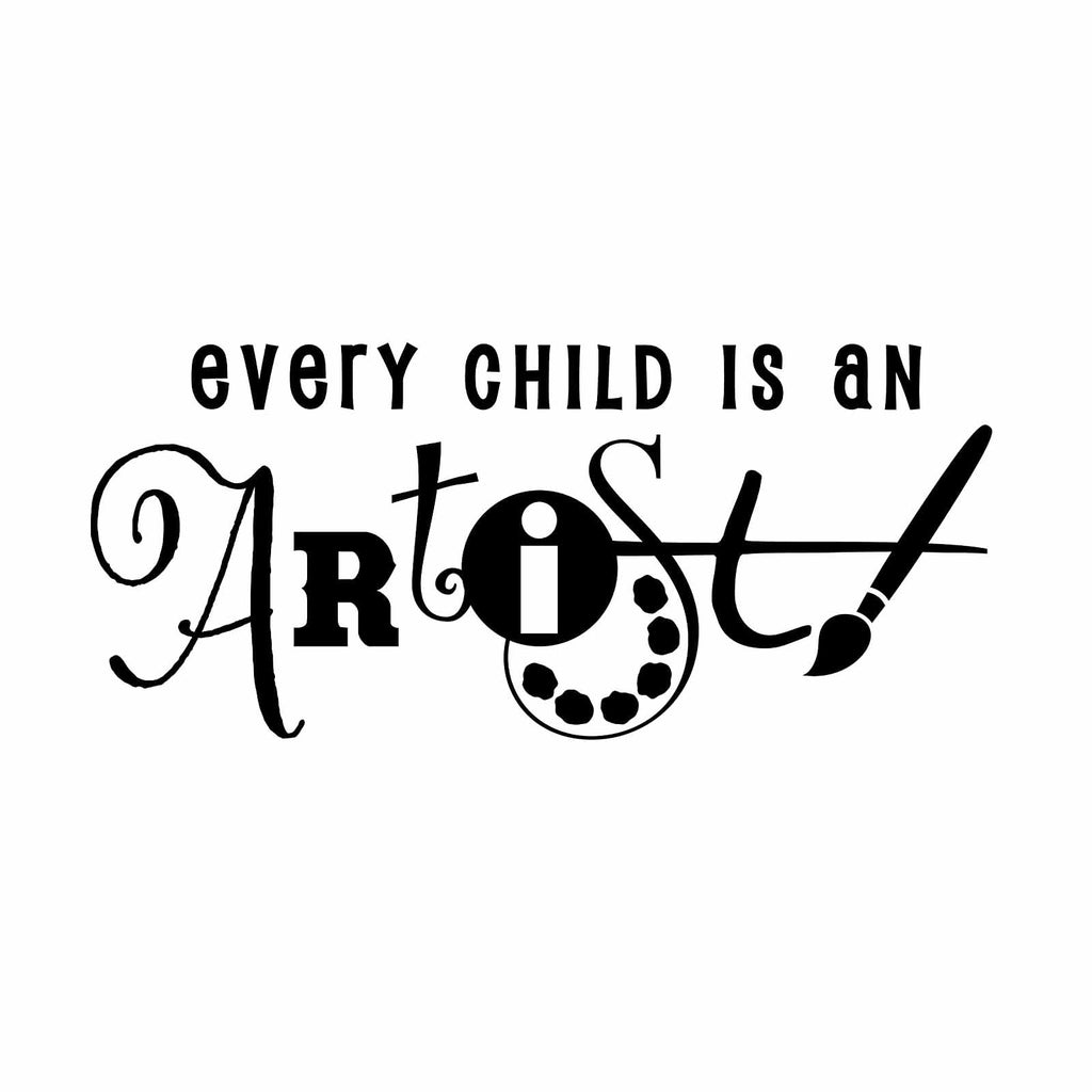 Vinyl Decal Sticker for Computer Wall Car Mac MacBook and More Picasso Quote: Every Child is an Artist Size 7 x 3 inches