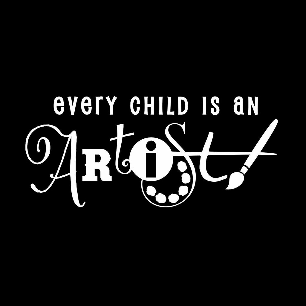 Vinyl Decal Sticker for Computer Wall Car Mac MacBook and More Picasso Quote: Every Child is an Artist Size 7 x 3 inches