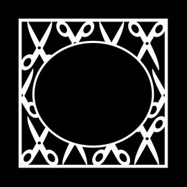 Vinyl Decal Sticker for Computer Wall Car Mac Macbook and More - Scissor Decal Frame