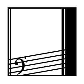 Vinyl Decal Sticker for Computer Wall Car Mac Macbook and More - Music Treble Clef Decal Frame