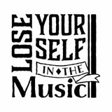 Vinyl Decal Sticker for Computer Wall Car Mac Macbook and More - Lose Yourself In The Music
