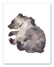 Load image into Gallery viewer, Watercolour Bears Wall Art Prints Set - Home Decor For Kids, Child, Children, Baby or Toddlers Room - Gift for Newborn Baby Shower | Set of 3 - Unframed- 8x10 Photos